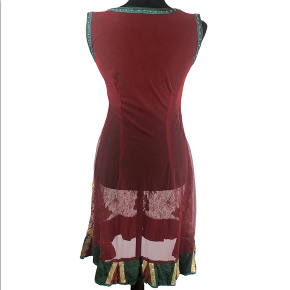 Sheer Embellished Kurta Tunic Top size Small - Picture 4 of 6